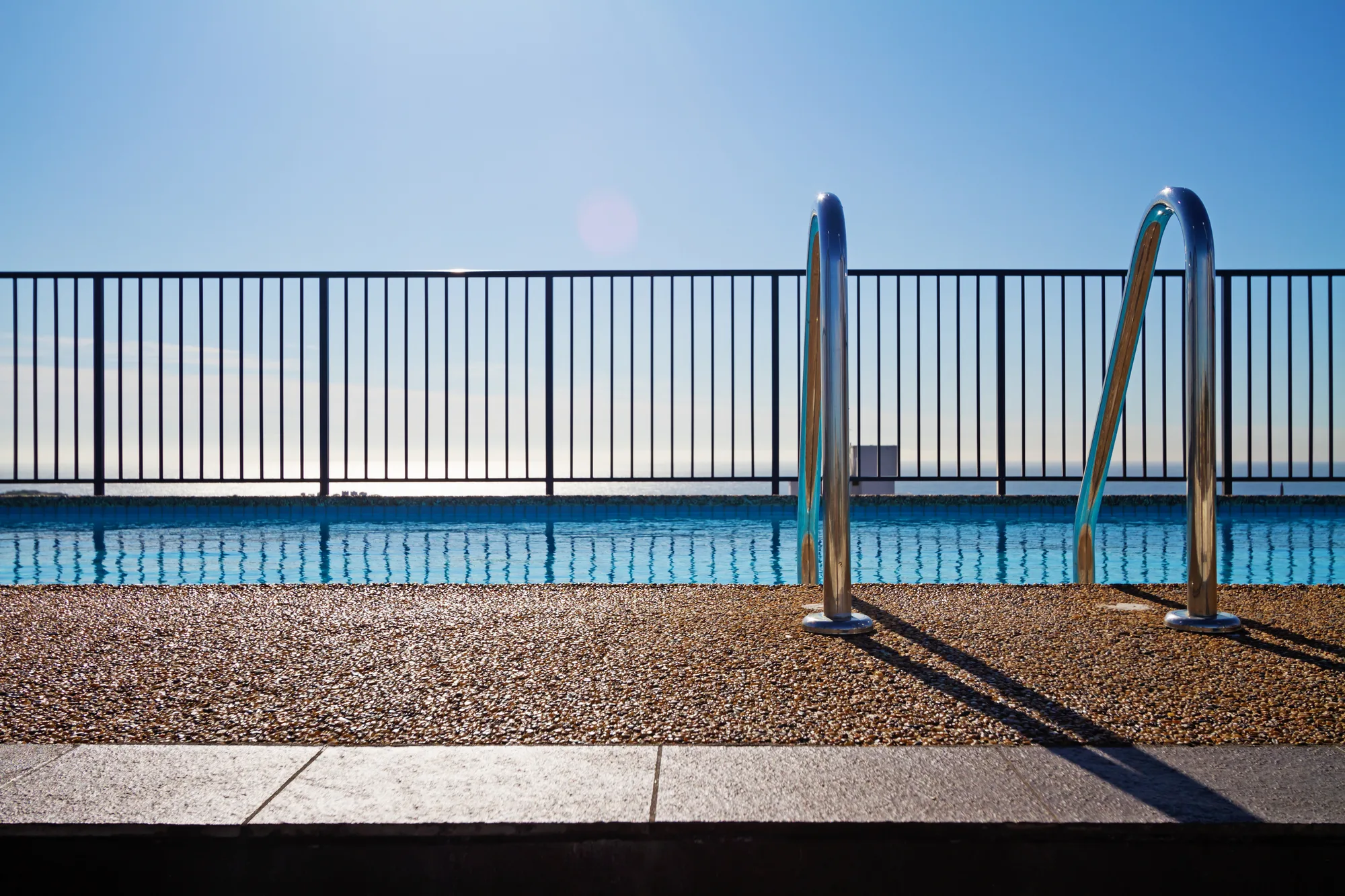 Aluminium pool fencing on a larger established Oonoonba block